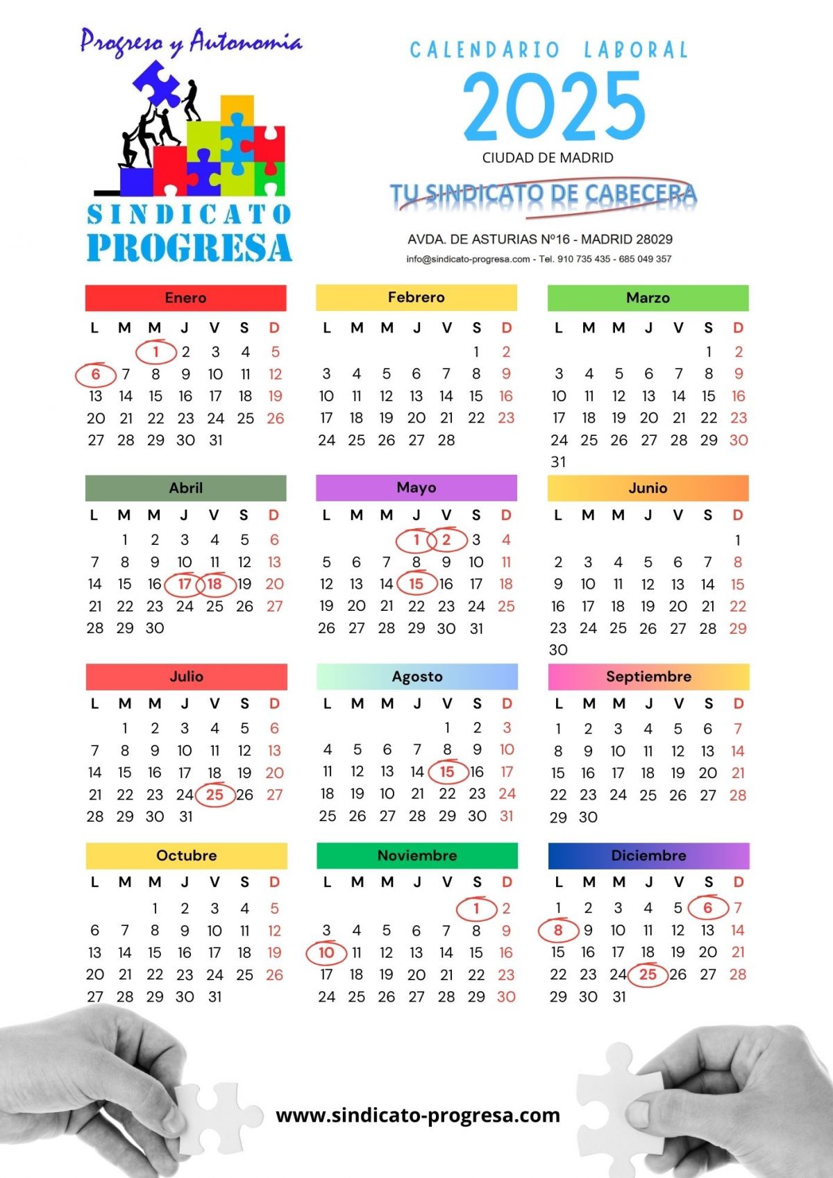 CALENDARIO LABORAL 2025